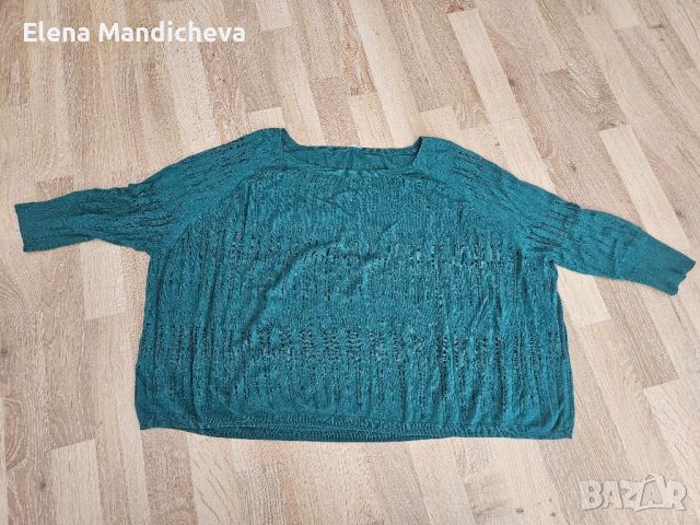 Лек и мек плетен пуловер блуза топ на дупки  L XL XXL размер, снимка 6 - Блузи с дълъг ръкав и пуловери - 45792522