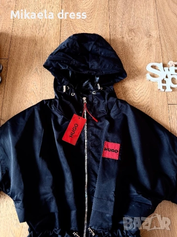 Черно яке Hugo Boss, със стилна пролетна визия. Ново и неносено., снимка 6 - Якета - 53613883