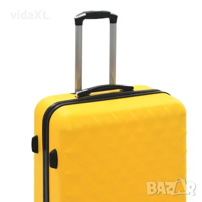 vidaXL Комплект твърди куфари с колелца, 3 бр, жълти, ABS（SKU:91890）, снимка 2 - Други стоки за дома - 48089151