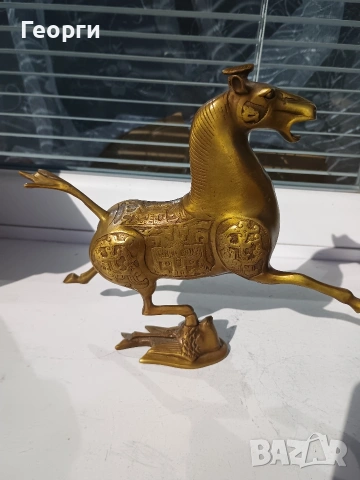 Бронзов кон-94, снимка 6 - Антикварни и старинни предмети - 53768275