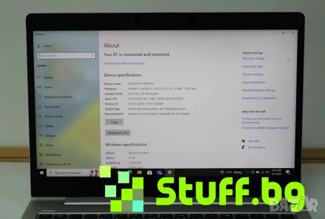 Лаптоп HP EliteBook 840 G6 i5-8265U/8GB/256SSD, снимка 10 - Лаптопи за работа - 49726802