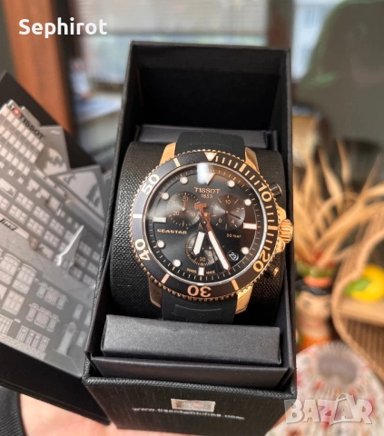 Tissot Seastar 1000 Chronograph – Нов (Rose Gold PVD)