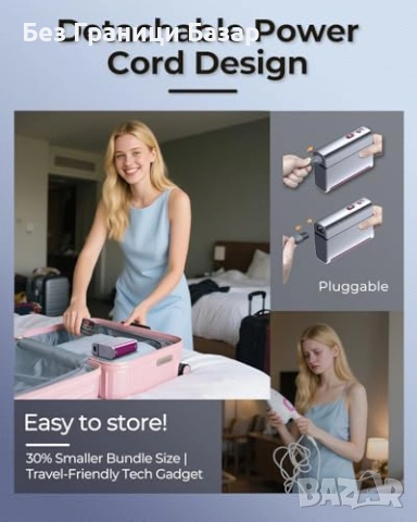 Нов Ръчен Сгъваем Парогенератор за Дрехи 1200W гладене пътуване ютия, снимка 4 - Ютии - 53011120