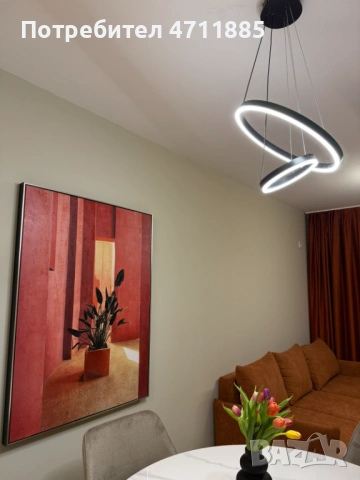 Нов ъглов диван с пердета и картина в комплект, снимка 2 - Дивани и мека мебел - 53836626