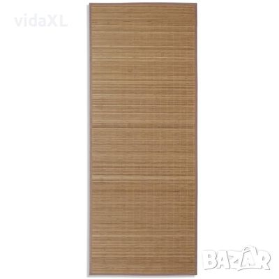 vidaXL Правоъгълен кафяв бамбуков килим 80х200 см(SKU:241337