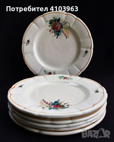 Комплект ръчно рисувани италиански чинии на M. Lupi, снимка 8 - Сервизи - 45827539