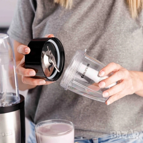 Блендер800W мощност, пулсова технология и аксесоари за смутита, ядки и подправки, снимка 11 - Блендери - 51922529