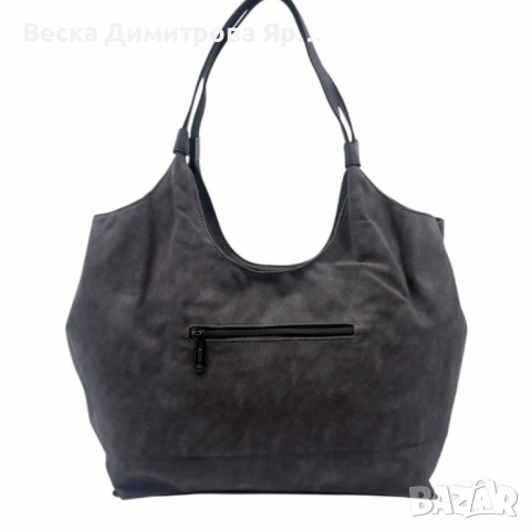 Дамска чанта от еко велур и к. – елегантен и практичен модел (бордо), снимка 8 - Чанти - 52574265