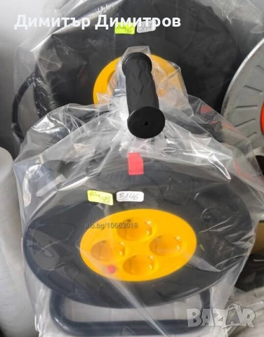 Макара с кабел 3x1,5 100% меден черен 25 и 50м