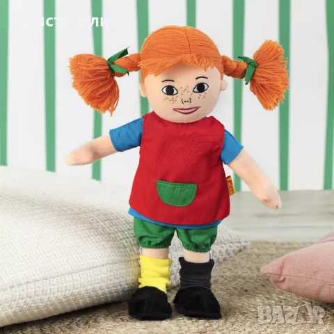 Мека кукла Pippi - Пипи Дългото Чорапче 30 cm Парцалена кукла, снимка 6 - Кукли - 47626349