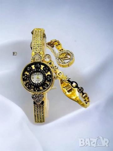 часовник и гривна gucci hermes louis vuitton, снимка 10 - Дамски - 51456073