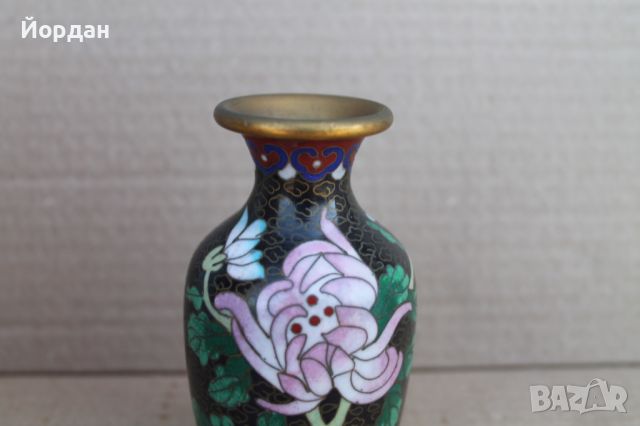 Китайска ваза ''Клоизоне'', снимка 2 - Вази - 46389019