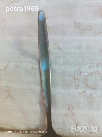 Малък посребрен черпак с маркировка, снимка 3 - Прибори за хранене, готвене и сервиране - 50627844