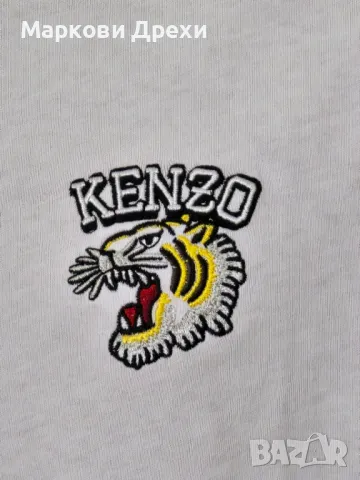 Kenzo Бяла Тениска Малък ТИГЪР БРОДЕРИЯ на Гърдите - S M L XL XXL, снимка 3 - Тениски - 48756633