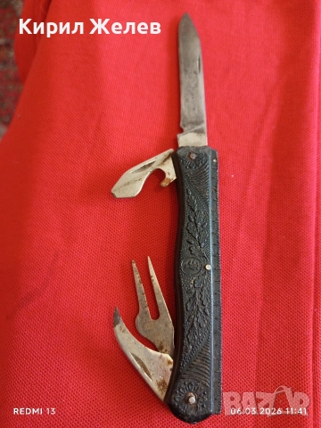 Стар джобен нож завод Октомври град Ворсма СССР с клеймо Петел 87311, снимка 4 - Други ценни предмети - 53732518