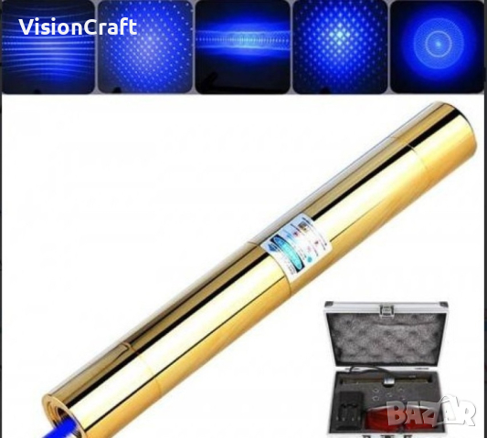 Мощен лазер със синя светлина, снимка 1 - Друга електроника - 44956306