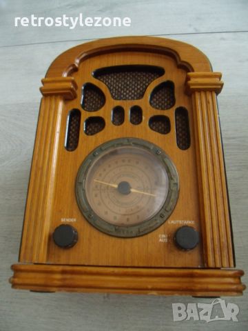 № 7613 стар радиоапарат -  Antique Radio VMR-5011 - EDUTEC  - Ретро вид  -излъчване - FM и MW - захр, снимка 8 - Други ценни предмети - 46337243