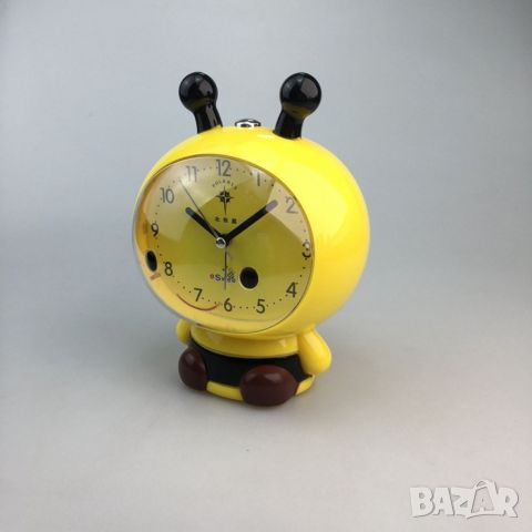 Детски настолен часовник с вградена силна аларма за по-лесно събуждане Пчеличка 16х10см, снимка 4 - Детски - 46410163