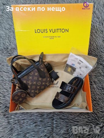 Дамски Чехли Louis Vuitton Код D61 - Различни цветове, снимка 5 - Чехли - 46396001
