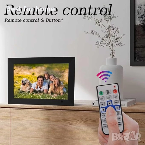 Електронна фоторамка с дистанционно управление, IPS екран, Фото/Музикален/Видео плейър/Календар/, снимка 2 - Други - 52443714