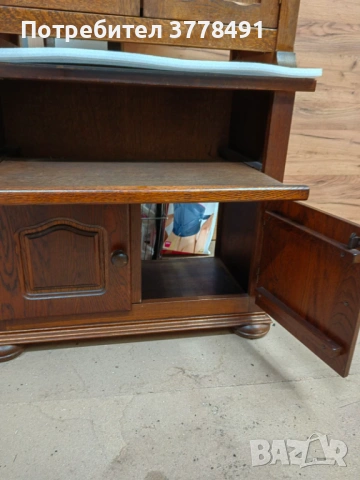 Дъбов TV шкаф на 65 г., снимка 2 - Шкафове - 53938792