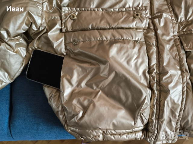 Ellesse дамско зимно яке златисто Oversized, снимка 7 - Якета - 52681750