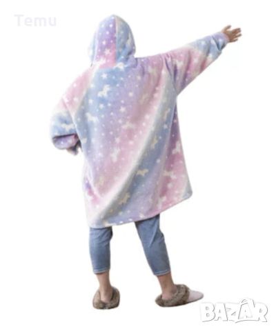 Детско светещо меко одеяло с ръкави, снимка 7 - Спално бельо и завивки - 46434170