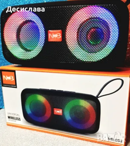 NB051, Bluetooth безжичен високоговорител RGB Light, снимка 2 - Bluetooth тонколони - 47962927