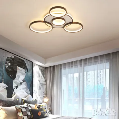 ЛЕД LED димируема таванна лампа с дистанционно управление Модерен, 5, снимка 2 - Лампи за таван - 38331123