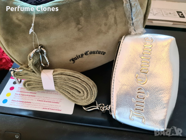  Juicy Couture Дамска чанта Blossom Small Hobo Bag
▪︎ Moss Green

, снимка 9 - Чанти - 45038314