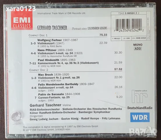 Gerhard Taschner – Portrait Eines Legendären Geigers , снимка 2 - CD дискове - 47393332