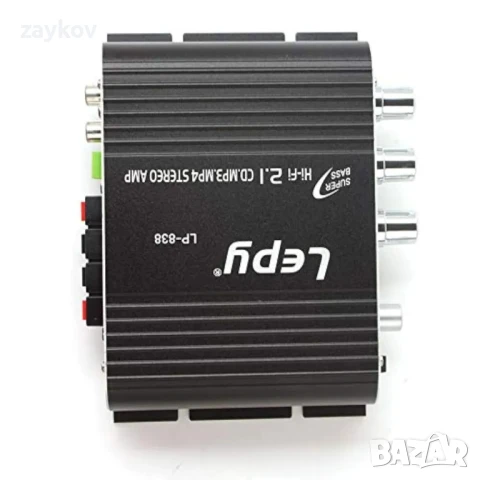 Sunlink Lepy LP-838 Автомобилен усилвател, Hi-Fi 2.1 MP3 радио, аудио стерео, усилвател, снимка 3 - Ресийвъри, усилватели, смесителни пултове - 51423071