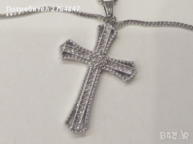 Кръст с кристали , снимка 5 - Колиета, медальони, синджири - 45811243
