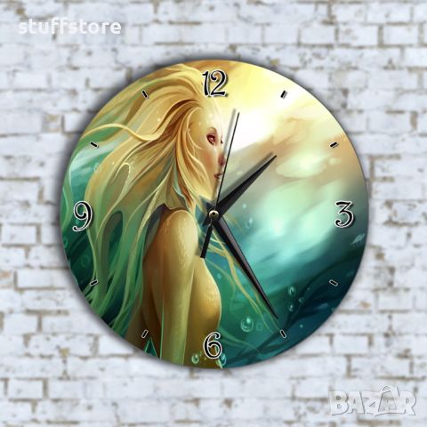 Стенен Часовник - Анимиран Красиво Русо Момиче, снимка 1 - Стенни часовници - 45635732