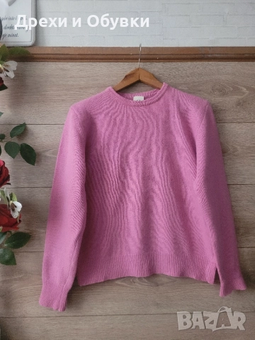 Розов пуловер вълна, снимка 4 - Блузи с дълъг ръкав и пуловери - 51802824