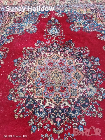 Ръчно тъкан Ирански килим, снимка 6 - Килими - 52938899