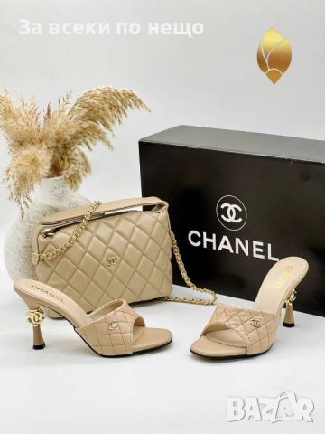 Chanel Дамски Чехли На Ток Шанел - Различни Цветове Код SK1286, снимка 4 - Чехли - 54286054