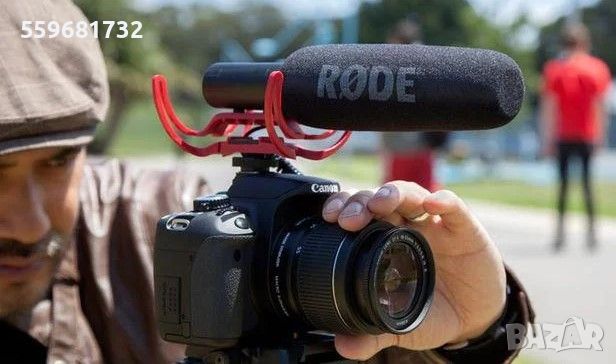 Атмосферен RODE VideoMic микрофон за видео камера, снимка 1 - Чанти, стативи, аксесоари - 45602261