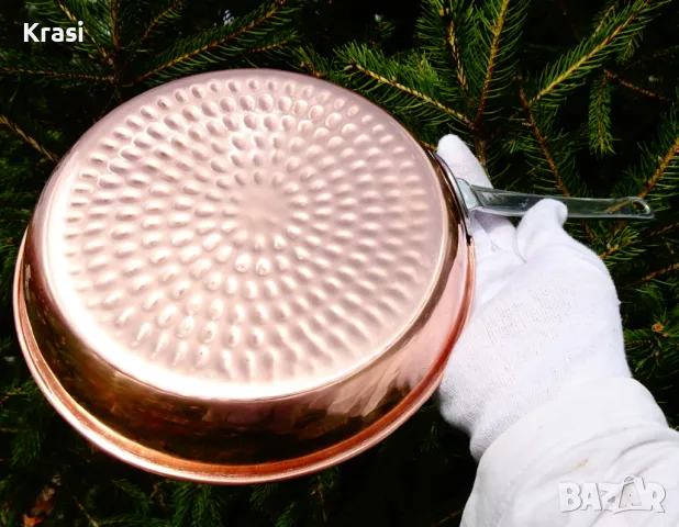 Меден тиган,ръчно кован. , снимка 3 - Антикварни и старинни предмети - 49664382