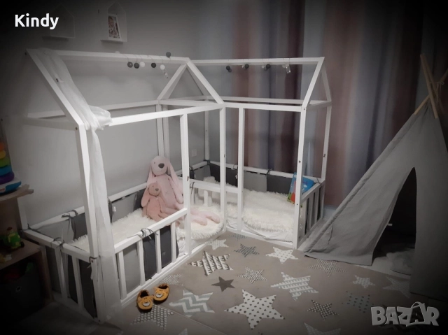 Детско легло Монтесори Къщичка, снимка 8 - Бебешки легла и матраци - 52672017