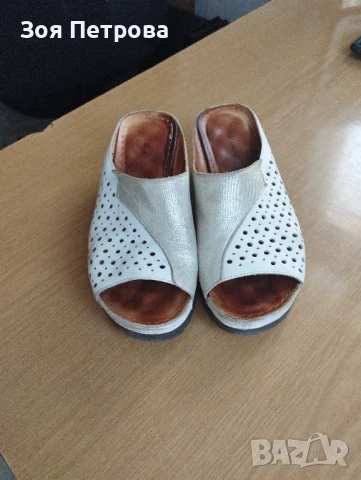 Дамски чехли естествена кожа - Мона Лиза