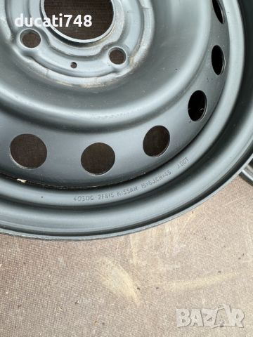 4бр. OEM железни джанти 15" Nissan 4x114.3, снимка 4 - Гуми и джанти - 46040874