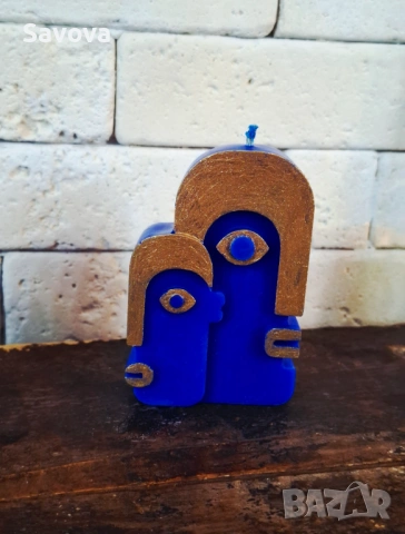 Ръчно изработени свещи "Лица", снимка 3 - Арт сувенири - 53037102