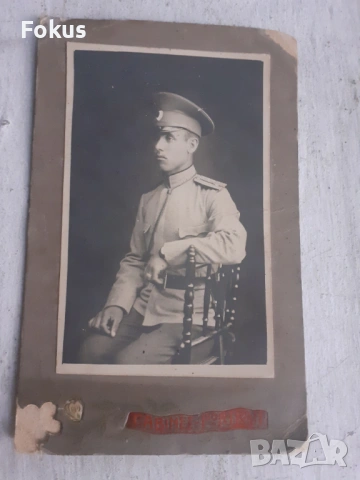 Снимка Царство България Битоля подпоручик Куман Тенев картон, снимка 4 - Антикварни и старинни предмети - 53366071