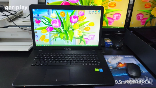 Голям и Бърз 17.3 Лаптоп ASUS с Intel Core i5 / 12Gb RAM / GeForce 920M / SSD, снимка 3 - Лаптопи за дома - 52697814