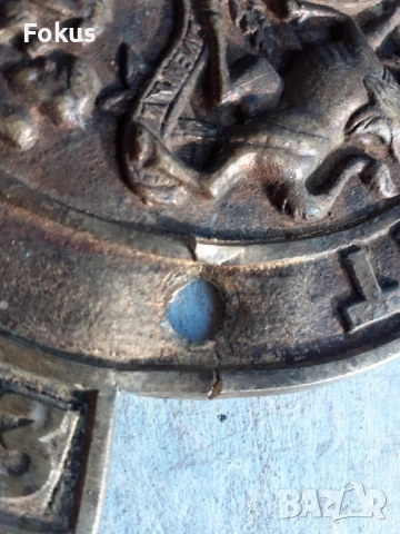 Страхотна стара бронзова английска емблема от пожарна, снимка 5 - Антикварни и старинни предмети - 53333526