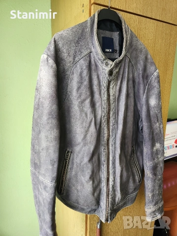 Мъжко яке Естествена кожа, снимка 6 - Якета - 53844143