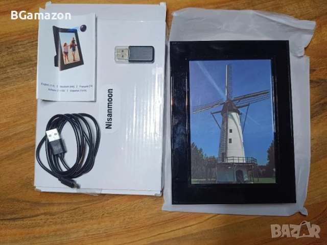 НОВА, ТЕСТВАНА скрита камера във фоторамка Nisanmoon HD 1080P, откриване на движение, цикличен запис, снимка 2 - Други - 50577311