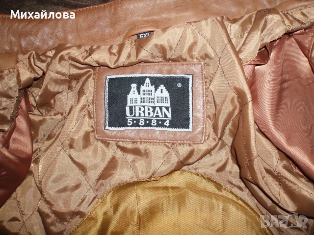 Кожено яке за мотор естествена кожа Urban motor AmsterdamUnisex, снимка 2 - Якета - 54244355