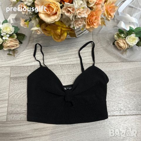 Кроп топ Zara, снимка 1 - Корсети, бюстиета, топове - 46652367